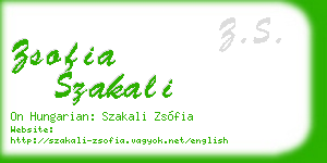zsofia szakali business card